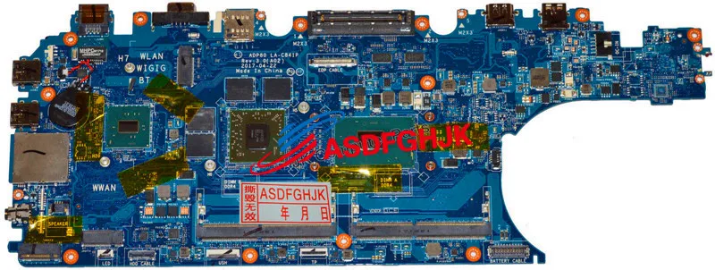 Оригинальный Для Dell Precision 3510 материнская плата портативного компьютера с i5 6300HQ