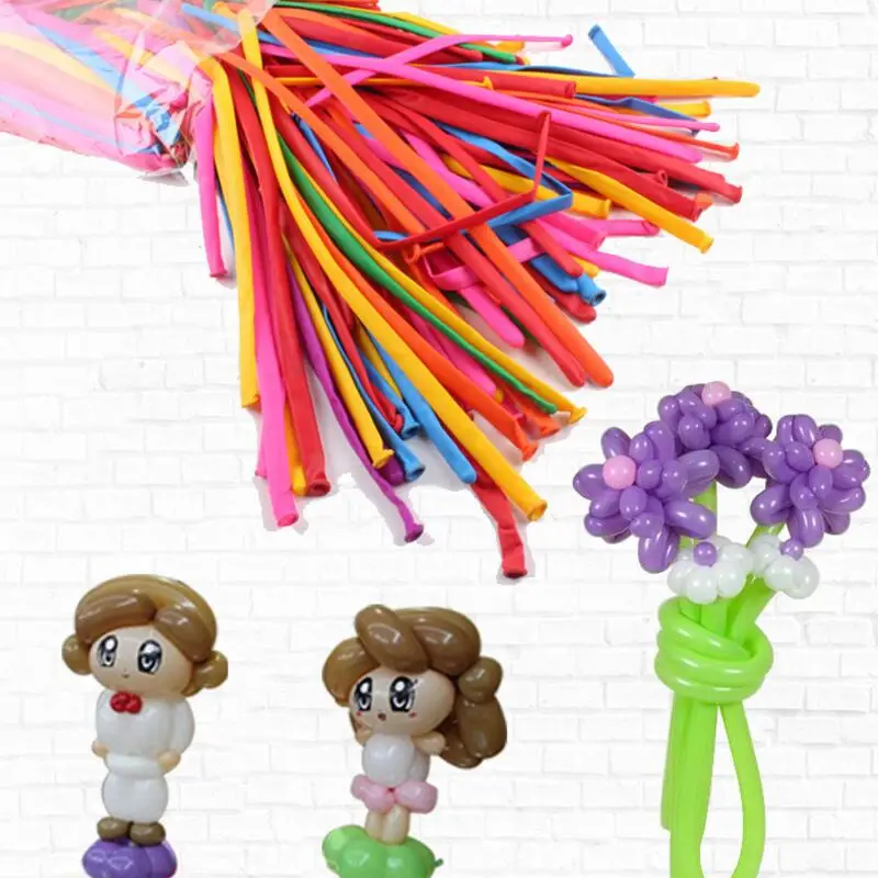 200 шт./лот латексные воздушные шары на день рождения Длинные Воздушные в полоску