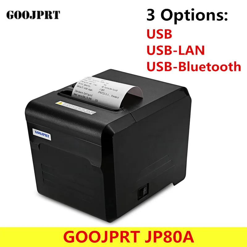 GOOJPRT JP80A USB/USB LAN/USB Bluetooth термопринтер с USB последовательным портом 80 мм Чековая