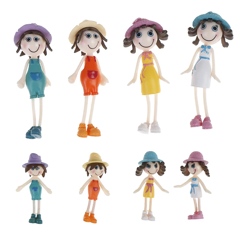 1Pc funny Dollhouse Family Dolls Small plastic Toy Figures Dressed Characters Children Kids Playing Doll Gift Pretend Toys | Игрушки и