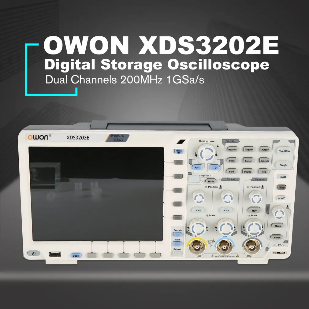 OWON XDS3202E Dual Channel Deep Memory LCD Display Digital Storage Oscilloscope Scopemeter Scope Meter 200MHz 1GSa/s | Инструменты