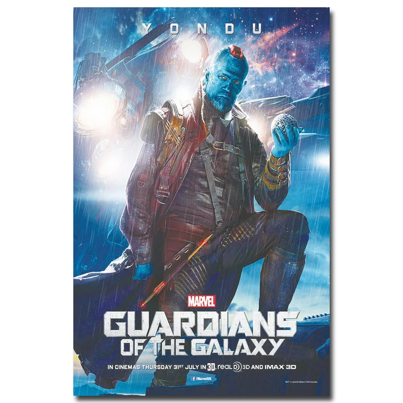 YONDU Guardian of The Galaxy художественный постер из шелковой ткани с принтом 13X20 дюймов