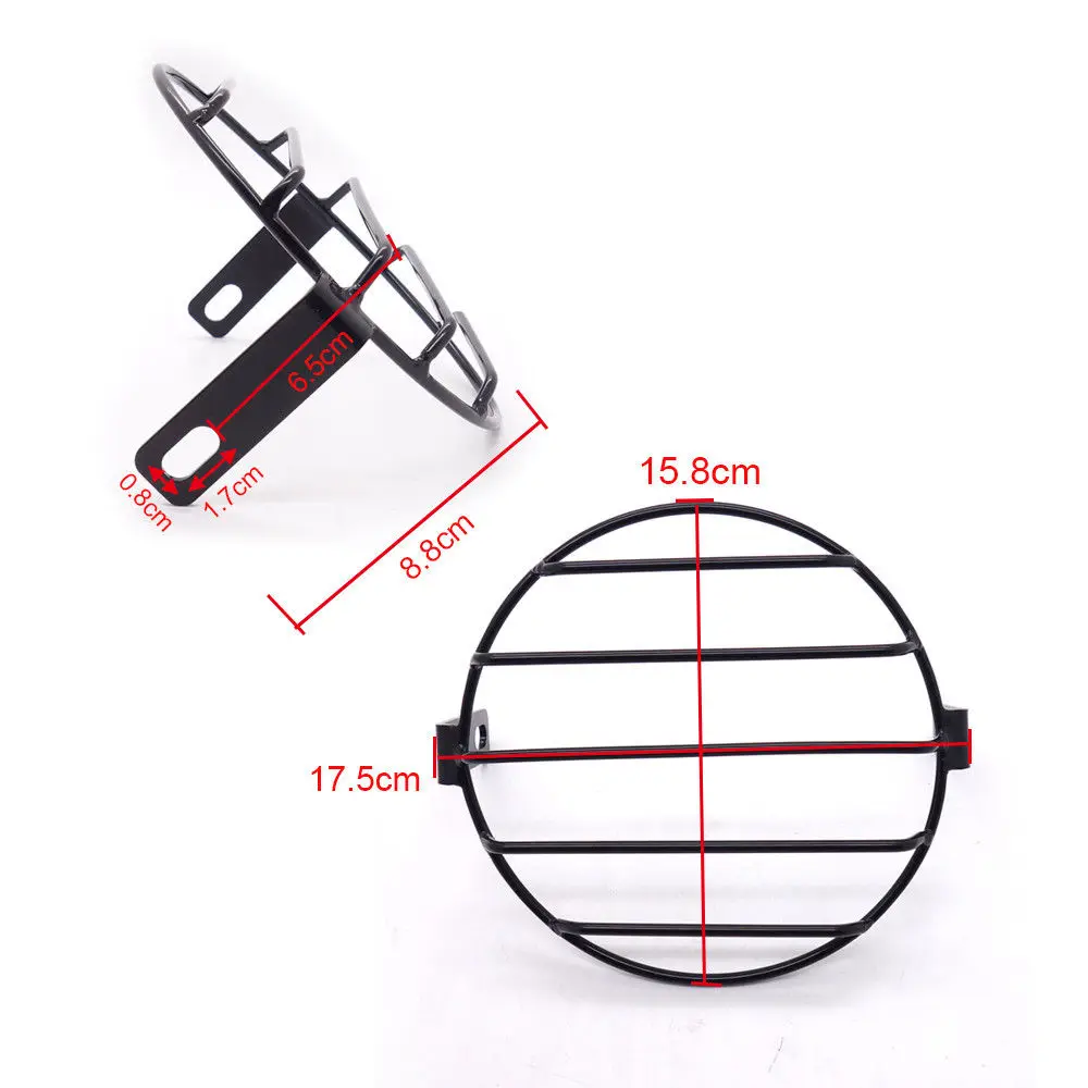 6 25 &quotРетро металлический мотоцикл Гриль боковое Крепление крышка фары маска