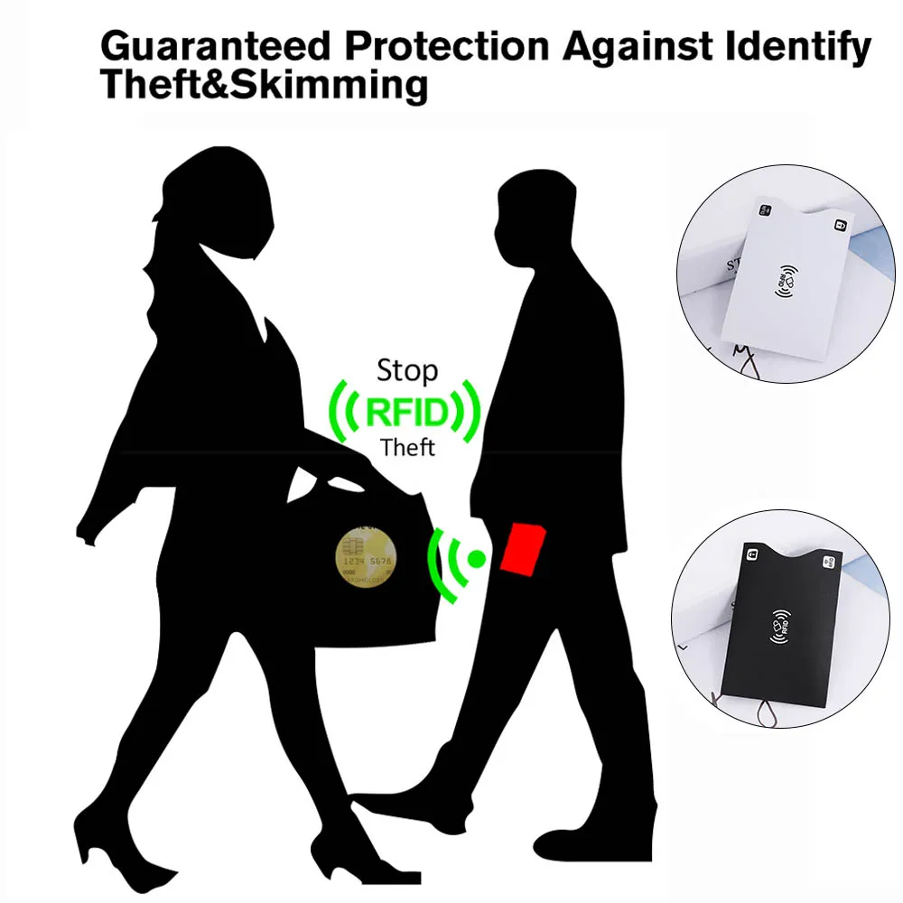 Новинка, черный/белый Анти Rfid блокирующий держатель для карт, защитный чехол-ридер, Смарт кредитные карты, банковская карта, защитный чехол
