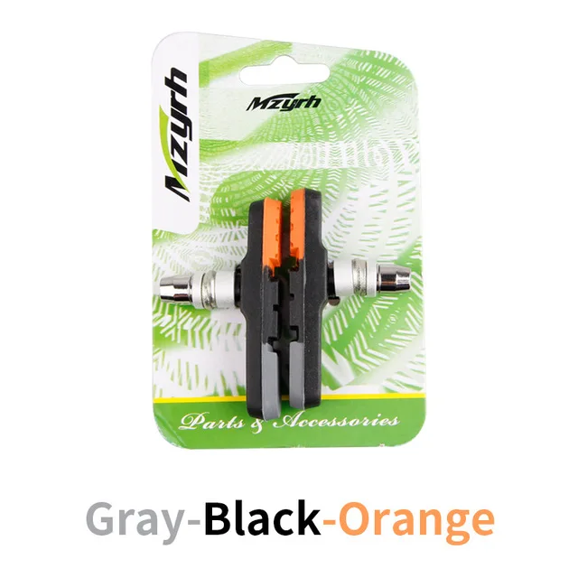 ORANGE 1 пара резиновых тормозных колодок для велосипеда V тормозные колодки держатель MTB Горный шоссейный велосипед колеса велосипедные тормозные колодки - Цвет: ORANGE