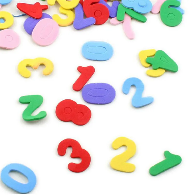 Стикер на стену Разноцветные цифры шаблон Стикеры с пеной эва украшение стены