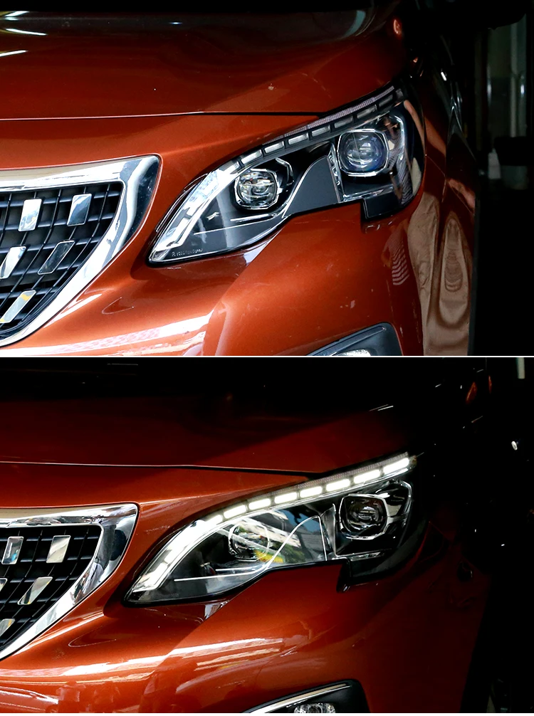 Автомобильная фара для peugeot 4008 5008- фары светодиодный ангельские глазки сигнальный свет DRL дневного света Bi-Xenon объектив