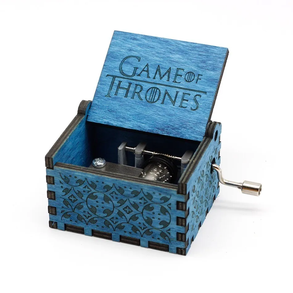 Game of Thrones Антикварная резная деревянная рукоятка к моей Goigeous жена Любовь Мама музыкальная шкатулка подарки на Рождество и день рождения подарок Игра престолов - Цвет: Game of Thrones