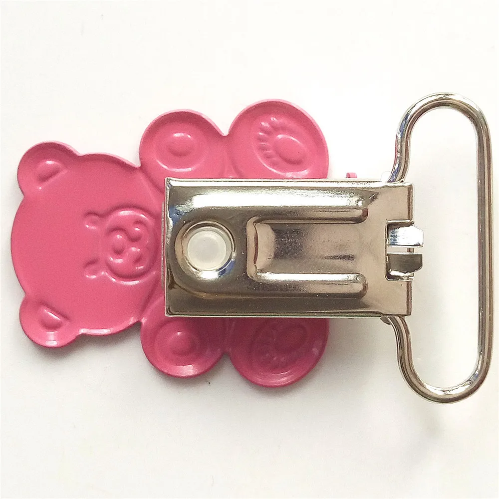 300pcs Wholesale safety hot pink ted bear shape suspender clips | Дом и сад