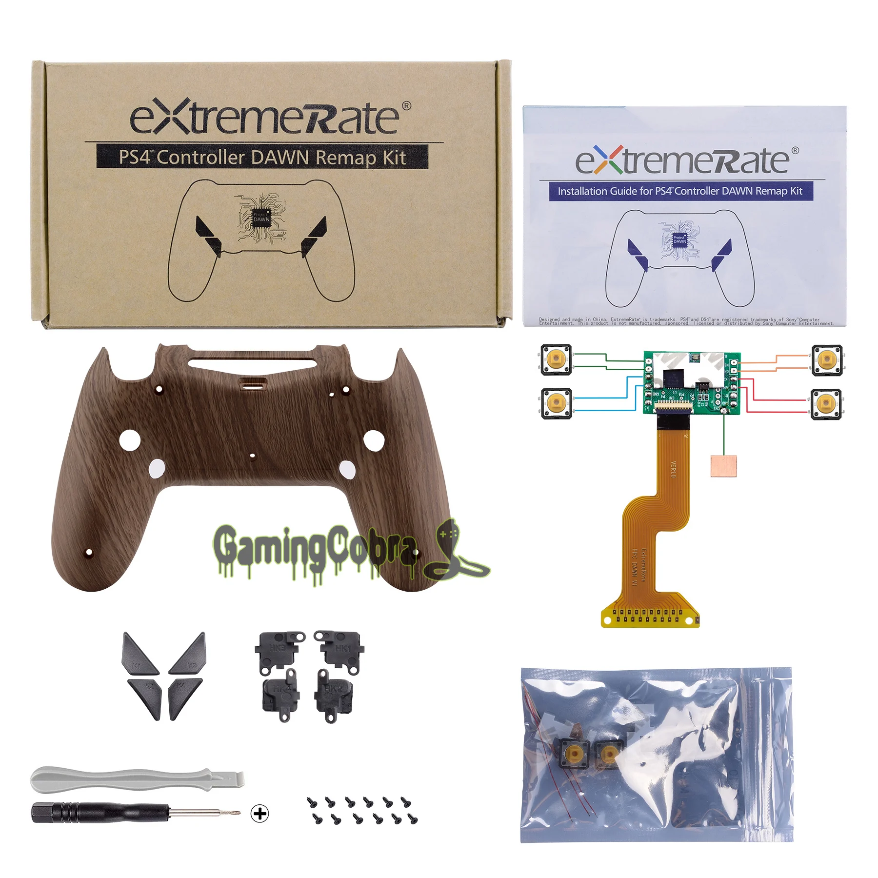 Программируемый набор для PS4 Slim Pro Controller JDM 040/050/055 w/ Custom Back Shell & 4 кнопки|Чехлы| |