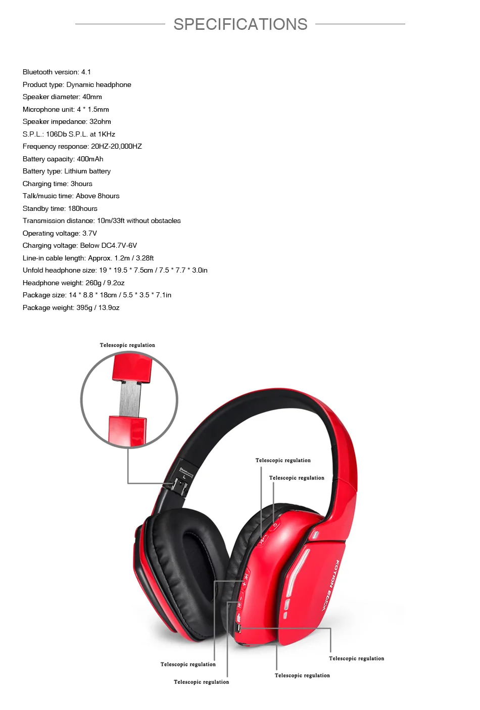 KOTION EACH B3506 беспроводные Bluetooth наушники Складная игровая гарнитура с микрофоном светодиодный V4.1 Стерео гарнитуры для PS4 ПК Компьютеры