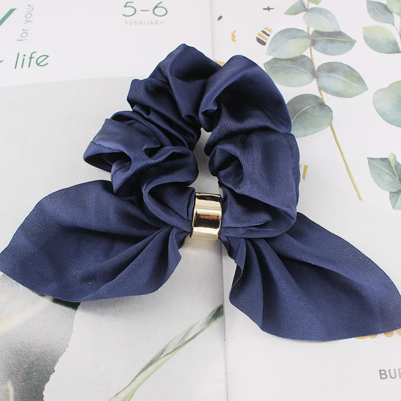 Женские эластичные резинки для волос однотонные повседневные с цветочным узором