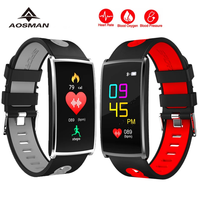 AOSMAN кровяное давление кислородный монитор сердечного ритма цветной экран