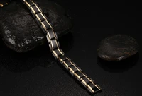 mens health black bracelets bangles magnetic 316l stainless steel charm magnets far infrared men bracelet jewelry for man