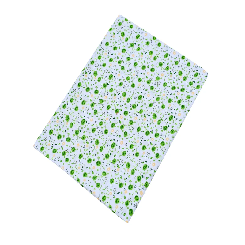 7 шт./лот 100% Хлопковые Однотонные Зеленые Напечатанные Состеганные Ткани Набор Текстильных Пластин для Шитья Тканей Tilda 50x50 см.