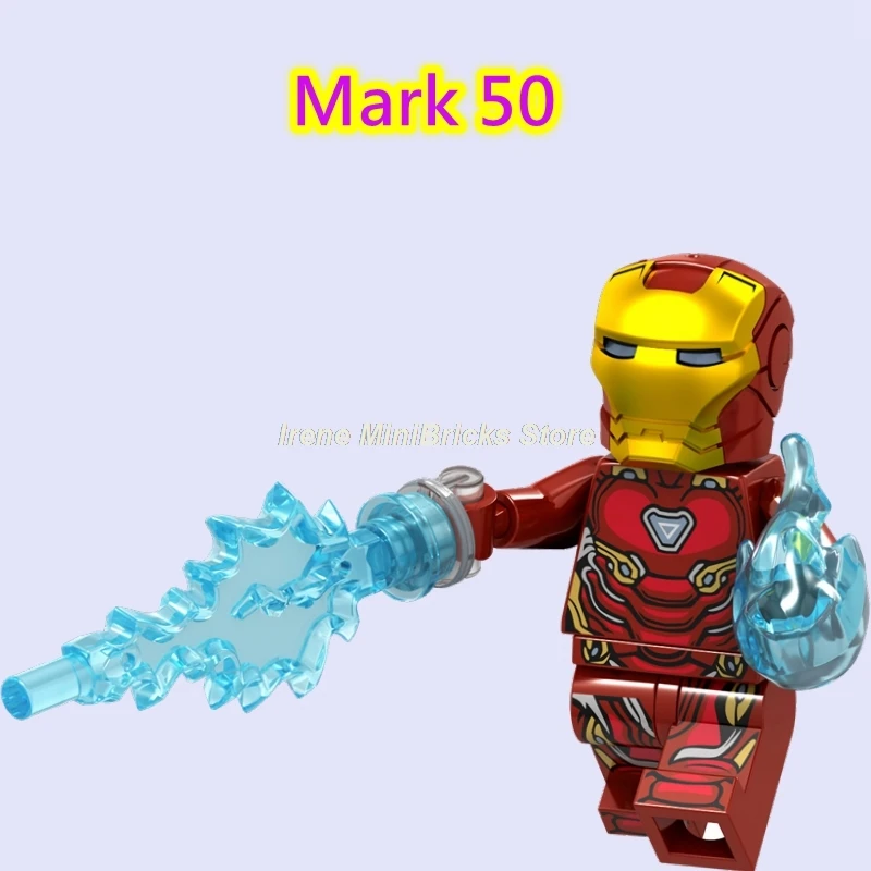 Mark 50 Тони Старк Железный человек Марк 85 эндшпиль Marvel мстители Супер Герои фигурки перец Железный человек строительные блоки кирпичи игрушки для детей - Цвет: Mark 50
