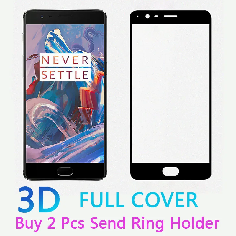 9H 3D изогнутое закаленное стекло для One Plus Oneplus 3 3T A3000 Премиум настоящая