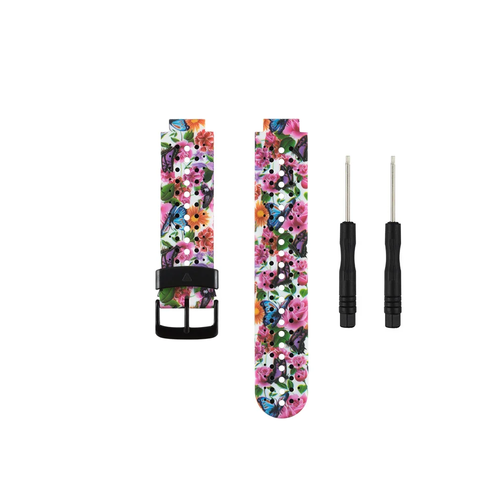 Design05 230HS) Мягкий силиконовый сменный ремешок для наручных часов для Garmin Forerunner 230/235/235 Lite/220/620/630/735 Смарт-часы - Цвет: Design05