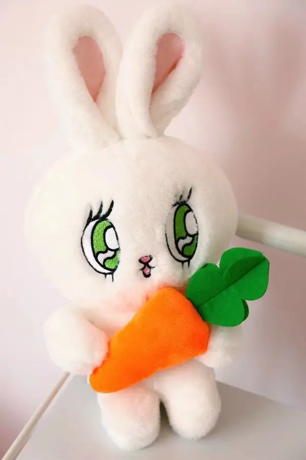 

40cm Kawai Toy Animal CHUU Rabbit inwrought-eyes 5-stars /Sugar/ cherry Dakimakura kids dorm sleepy Ragdoll plush model toy