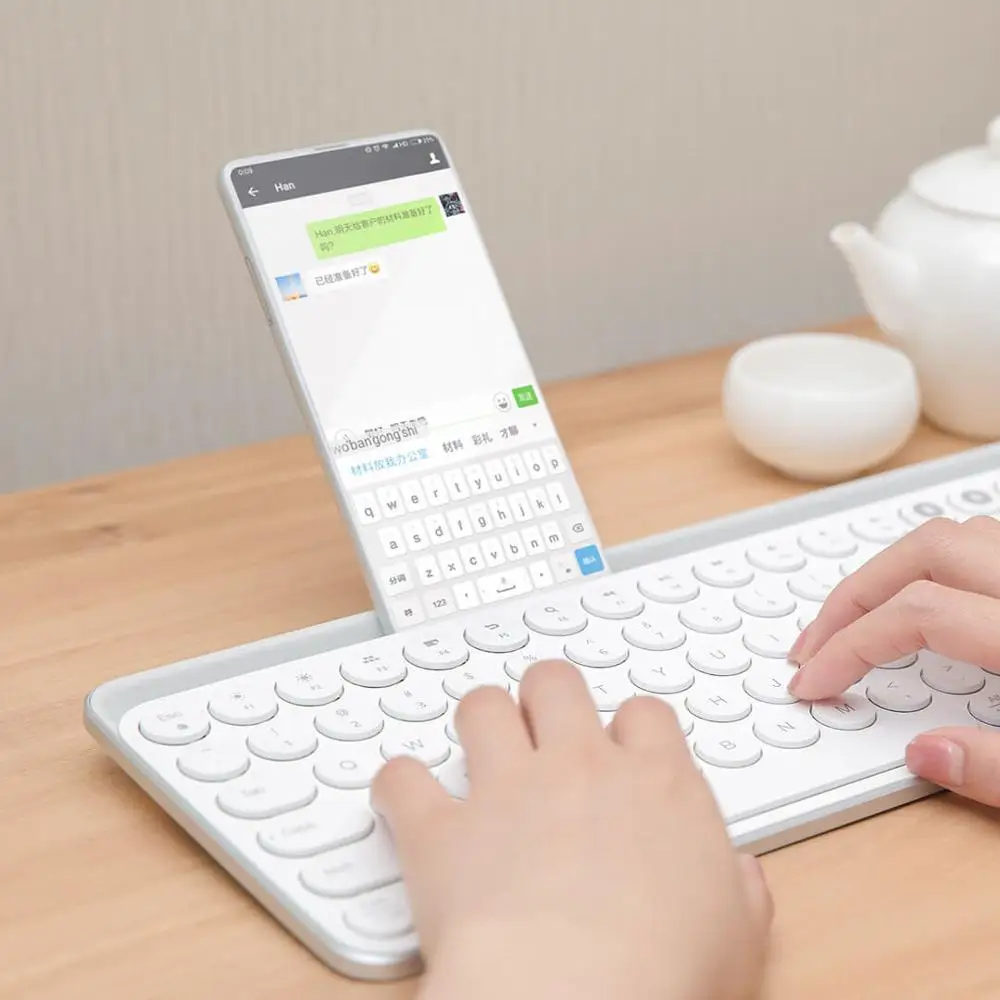 Оригинальная Двухрежимная клавиатура Xiao mi IIW с Bluetooth MWBK01, 104 клавиш, 2,4 ГГц, многофункциональная система, совместимая с mi, Беспроводная портативная клавиатура