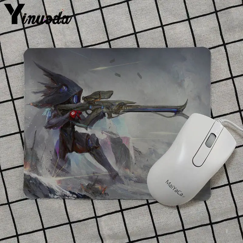 Yinuoda warframe hero игра уникальный настольный коврик игровой коврик против скольжения ноутбука PC коврик для мышки игровой коврик - Цвет: No Lock Edge18x22cm