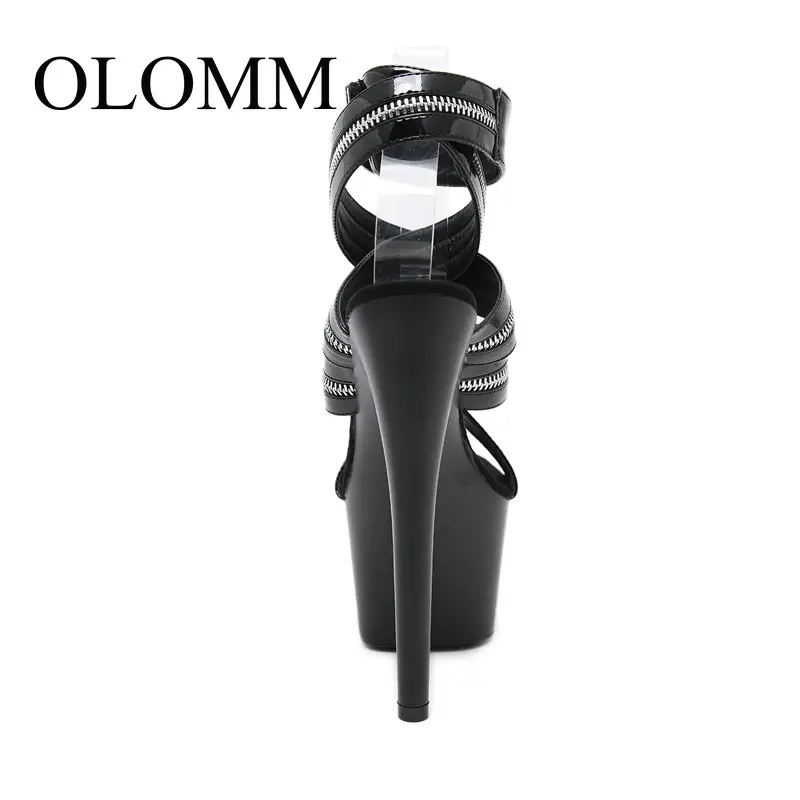 Женские туфли OLOMM на очень высоком каблуке 16 см сексуальные вечерние летние