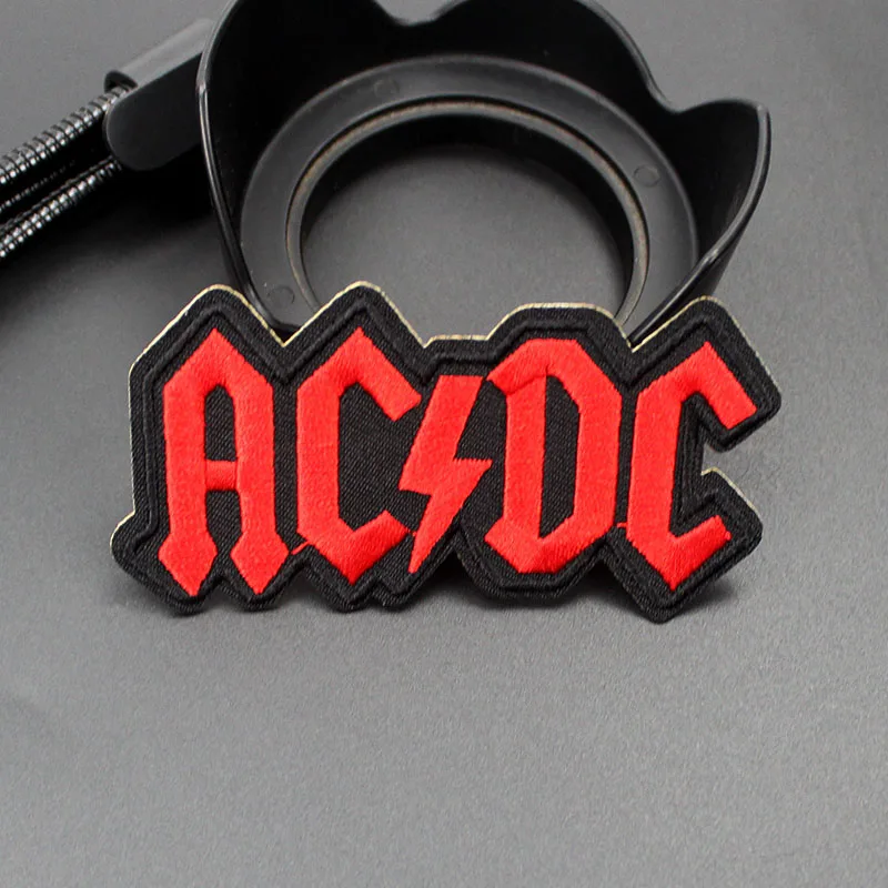 Музыка ACDC 9,5*4,9 см буквы патч значки гладильная вышивка для одежды наклейки аксессуары для одежды