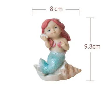 Listen sea mermaid Русалочка смолы не выцветает блёстки состаренные Ландшафтная модель украшения аквариум фон декоративные коралловые оболочки аксессуары - Цвет: Listen sea mermaid