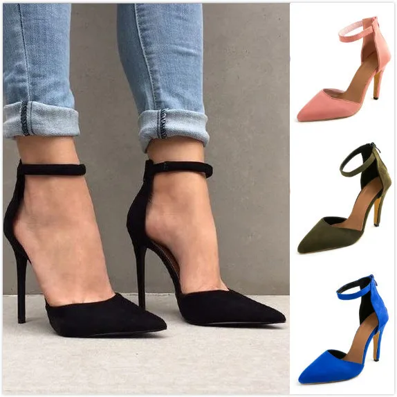 Женские туфли на высоком каблуке 11 см обувь размера плюс Женственная Дамская