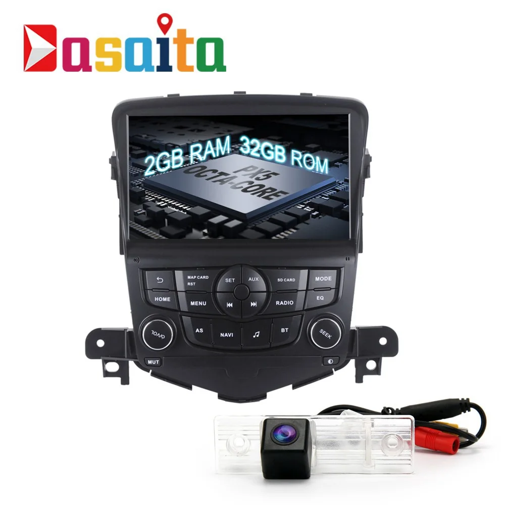 Dasaita " Android 9,0 Восьмиядерный Автомобильный gps для Chevrolet Cruze 2008-2011 без DVD с 4 Гб стерео Авто Радио Аудио головное устройство DAB - Цвет: 2G with sedan camera