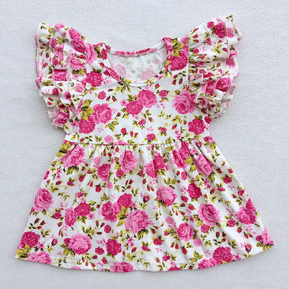 Тройная оборка топ с рукавами фонариками однотонные рубашки оборками хлопковый