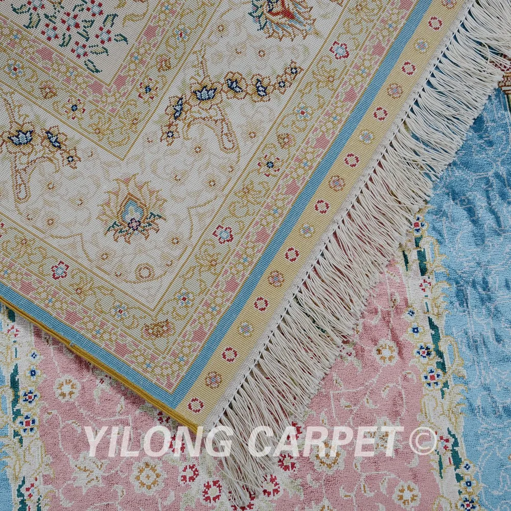 Yilong 3 'x5' персидкий Шелковый Молитвенный Ковер фиолетовый ручной работы