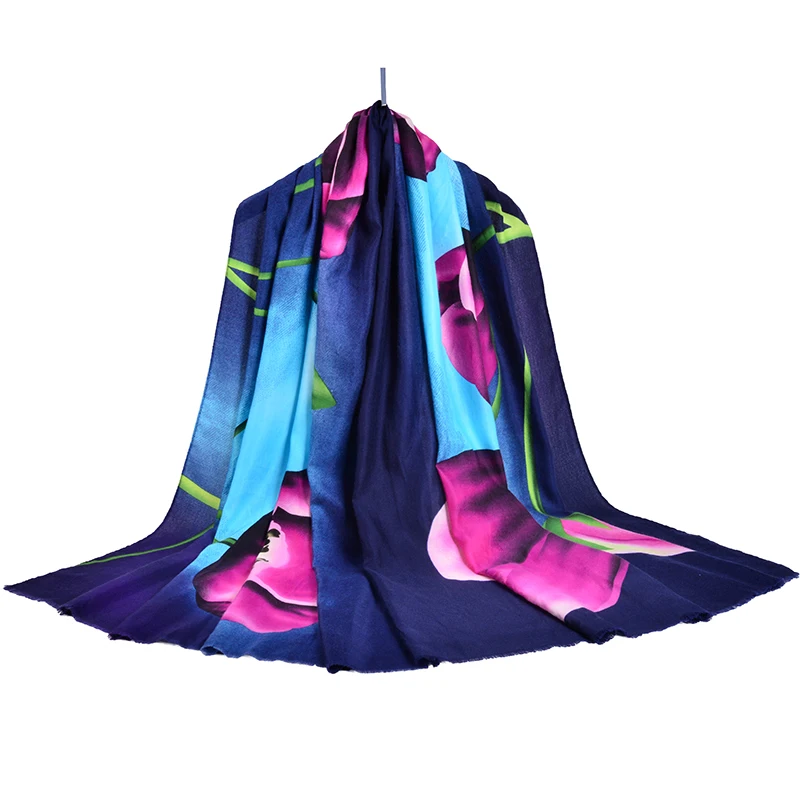 Шарф женский 2017 модный бренд горячая распродажа одежда аксессуары цветок Зимний