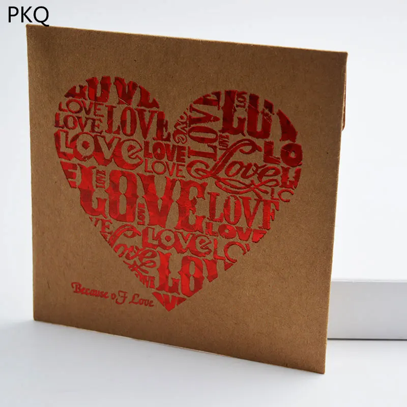 100 шт./лот 250gsm чехол для CD из крафт-бумаги пустые конверты из крафт-бумаги натурального цвета Простой крафт Бумажный Подарочный конверт CD/DVD бумага