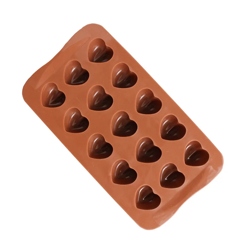

Aomily 15 Holes lovely Heart Shaped Silicone Soap Candy Fondant Chocolate Kitchen Mould Silicone Chocolate Cookies Cake DIY Mold