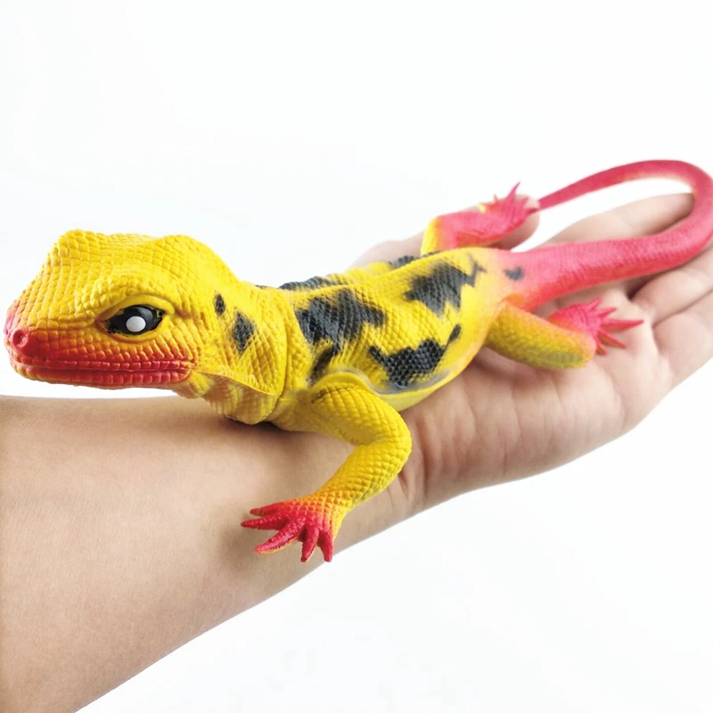 Cute One Piece Figure Lizards Model Toy 35cm Soft Sound Novelty Toys Cartoon Chameleon Actions For Children | Игрушки и хобби