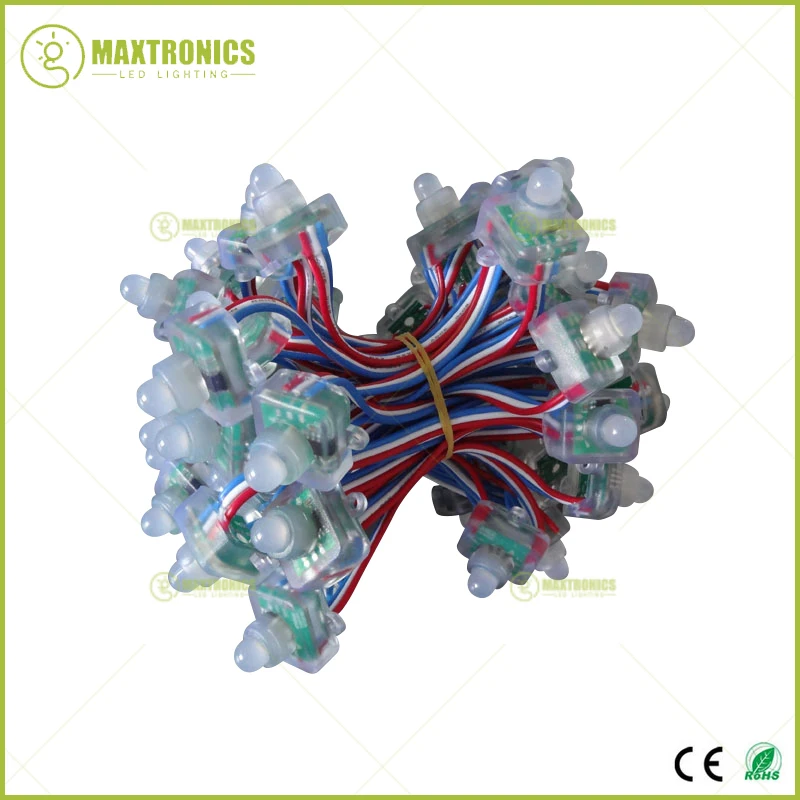 50 шт. 12 мм WS2811 2811 цифровой рассеянный RGB светодиодный пиксельный квадратный IP68