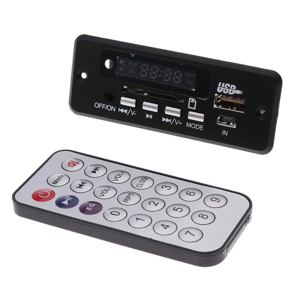 Автомобильный аудио Bluetooth USB SD TF MP3 WMA декодер плата 12 в беспроводной модуль плеер