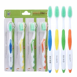 8 шт.компл. двойная ультра мягкая бамбуковая древесная нано-зубная щетка для ухода за полостью рта нано-антибактериальная зубная щетка бесплатная доставка