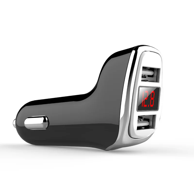 Автомобильное зарядное устройство с цифровым дисплеем 3 1 А два Usb порта|Зарядные