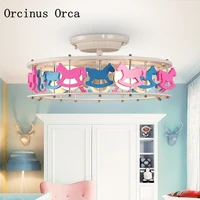 cartoon creative colorful animal ceiling lamp boys and girls bedroom childrens room lighting modern simple led ceiling lamp