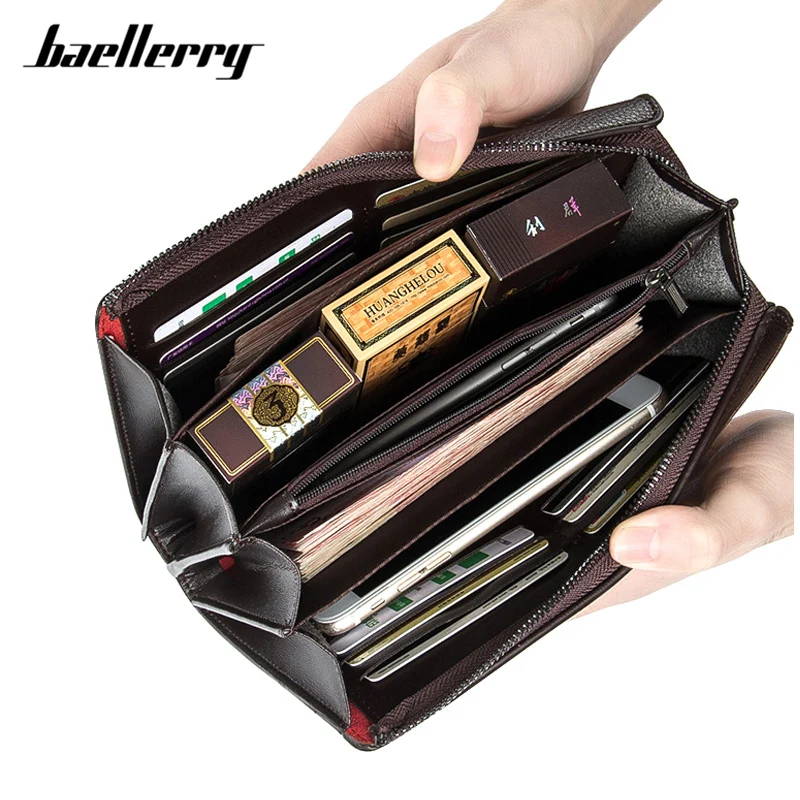 Клатч Baellerry для мужчин модные бумажники на молнии кредитница с кармашком