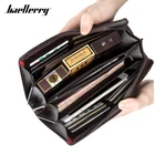 Клатч Baellerry для мужчин, модные бумажники на молнии, кредитница с кармашком для телефона, вместительные Длинные кошельки для мужчин