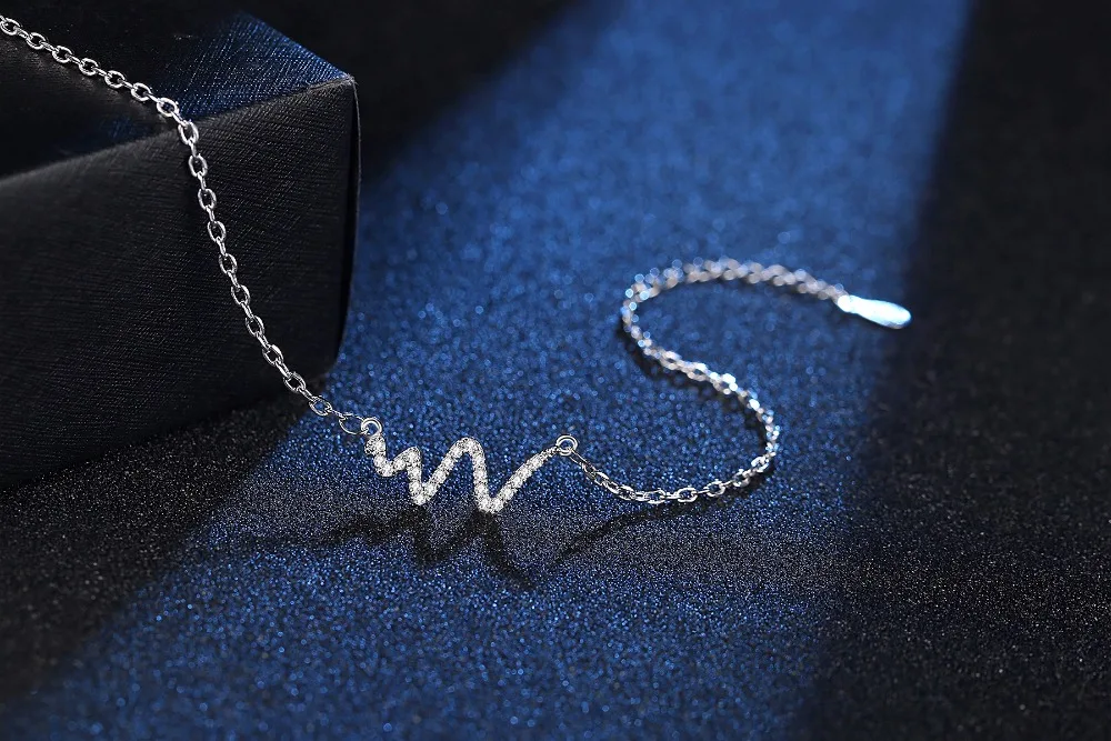 Женский стетоскоп медицинский браслет из серебра 925 пробы с сердцебиением