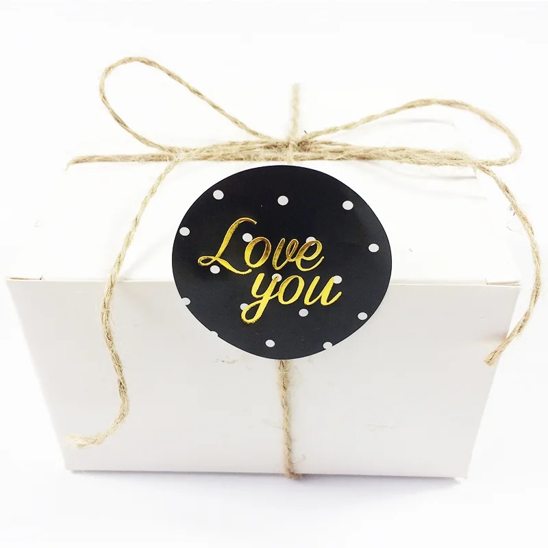 60 шт./лот пользовательские круглые наклейки Thank You сделай сам Love подарочная