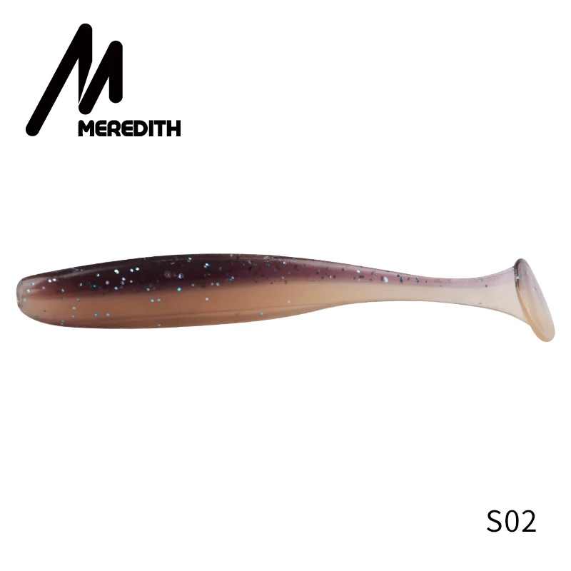 S02 Meredith Easy Shiner рыболовные приманки 50 мм 75 мм 100 мм 130 мм воблеры Карп мягкие приманки для рыбалки силиконовые искусственные двухцветные приманки - Цвет: S02