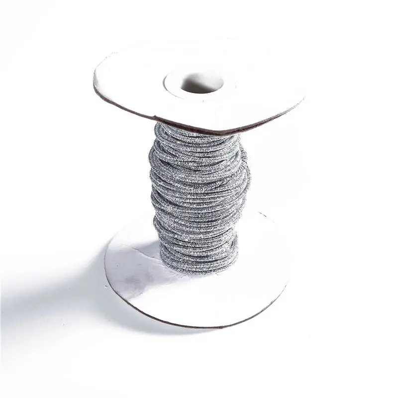 Silver 5 м 2 мм мягкая алюминиевая проволока обернутая металлическая нить для серьги ожерелье украшения для волос украшение ручной работы принадлежности для шитья нить - Цвет: Silver