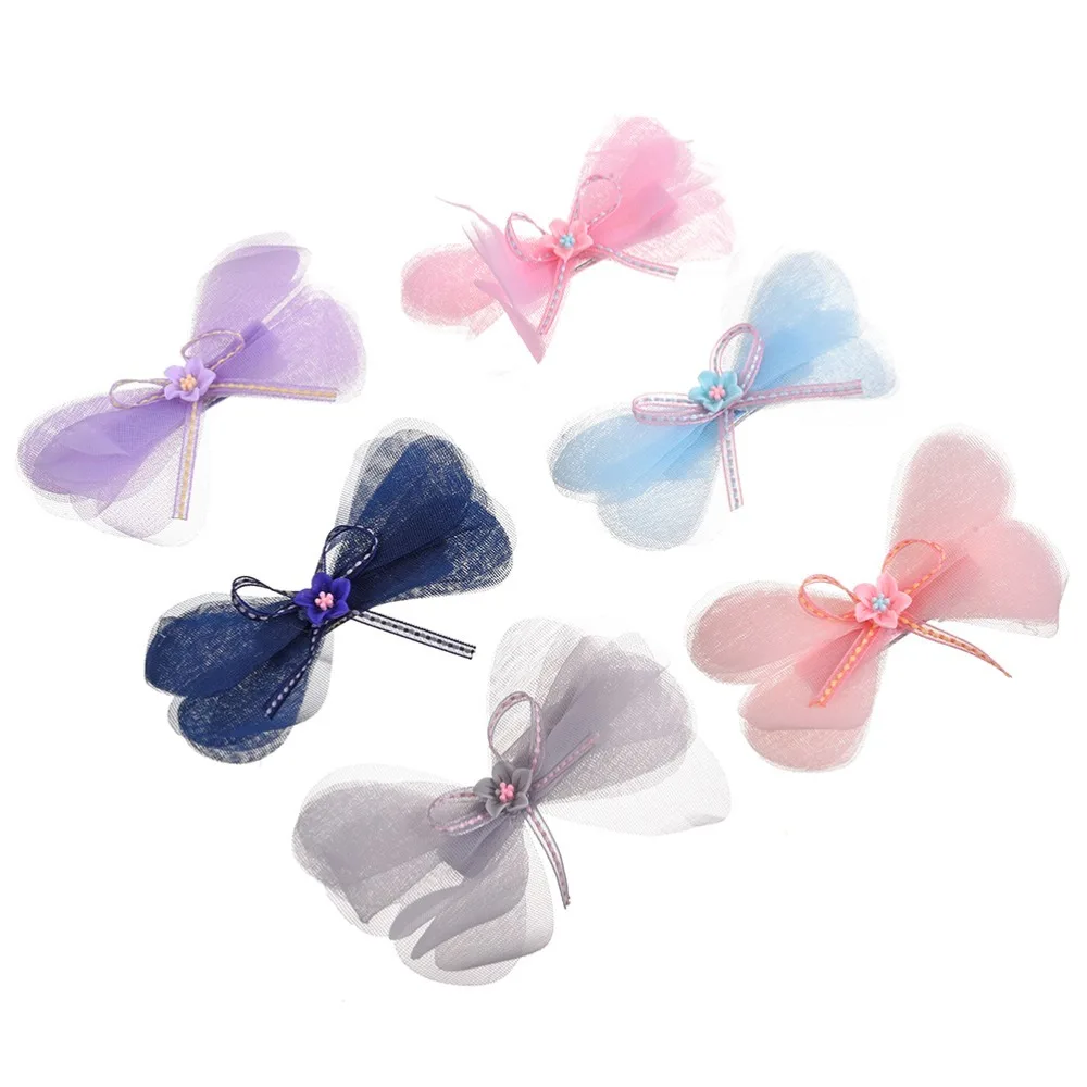 C MISM/2 шт. кавайные заколки для волос с бантиками девочек обернутый головной убор