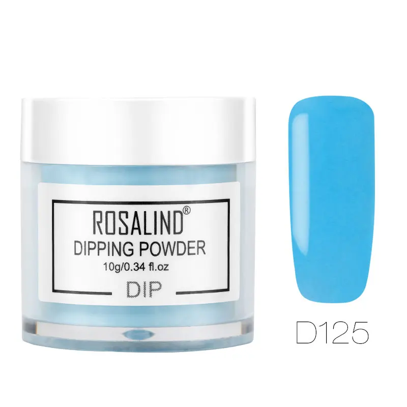 D125 ROSALIND, 10 мл, пудра для нейл-арта, 30 цветов, для ногтей, Гель-лак, лак для ногтей, замачиваемый блестками, для маникюра, хромированная пудра, N50RD - Цвет: D125