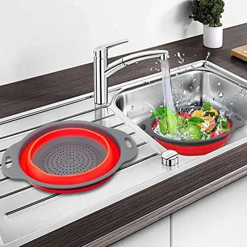 Набор дуршлагов 2 складной кухонный измельчитель размера (11 45 &quotи 9 65&quot) идеально